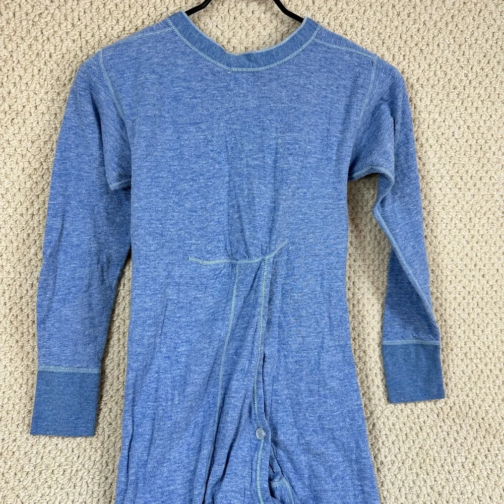 Vtg Duofold Long Johns Mens XS Blue Two Layer Thermal Underwear Union Suit USA